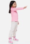Flounce-trimmed Ribbed Top - Light Pink