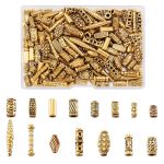 Craftdady 150PCS Antique Gold Tube Bar Spacer Beads Tibetan Metal Column Barrel Drum Beads For Jewelry Crafts Making HOLE:1-3.5M