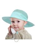 Zurlefy Kids Sun Hats Boys Light Blue Outdoor Sun Protection Mesh Baby Beach Hat Toddler Bucket Hats Accessories For Boys 32-07M