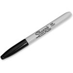 Sharpie Permanent Marker Fine Point Black Pack Of 5
