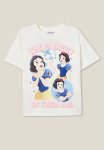 Cotton On Disney Snow White Drop Shoulder Short Sleeve Tee - White vanilla