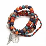 Handcrafted Mixed-material Beaded Bracelet Ideal For Vacations And Gifting