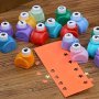 6pcs Mini Embossing & Punch Set - Assorted Colors Portable Craft Tools For DIY Scrapbooking Greeting Cards & Journal Decor