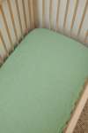 Washed Fern Cot Fitted Sheet - Large Sa Cot: 132CM X 66CM X 10CM