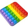 Bubble Square Fidget Sensory Pop It Toy Rainbow