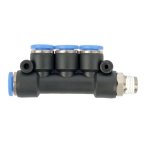 AirCraft Pu Hose Fitting Manifold 4 X 4MM Port X 1 4"M