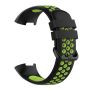 Breathable Silicone Strap For Fitbit Charge 3/4 -black & Yellow