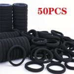 50PCS Chic Non-slip Polyester Hair Ties For Women - Perfect For Sports & Casual Attire Fits Ages 15+