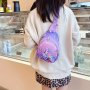 1PC Girl's Mermaid Cartoon Chest Bag Small Nylon Chest Purse Ideal Choice For Gifts