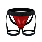 Jockmail - Iridescent Jockstrap + Leg Straps -red