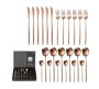 24 Piece Stainless Steel Cutlery Set - Rose Gold