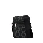 K monogram Crossbody -black