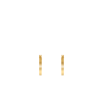 Yellow Gold Classic Squaretube Hoop Earrings