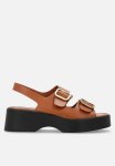 Madison Jacquine Flatform Sandal - Tan
