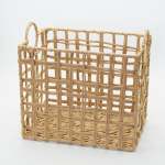 Rectangular Paper Rope Woven Basket - Large 30 X 20 X 25CM