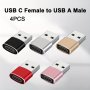 4PCS USB To USB C Adapter USB C Female To A Male Charger Type C Cable Converter Compatible With Iphone 14 13 12 Plus