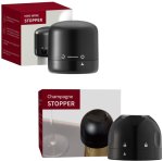 MINI Wine And Champagne Stopper Set Vacuum Seal Bottle Stoppers Black 2-PACK Polypropylene Bottle Stopper
