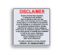 Disclaimer Notice Sign Board - Durable Abs Plastic Warning Sign