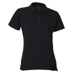 Ladies 200G Pique Knit Golfer L-200 Black XS