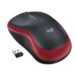 Logitech Wireless Mouse M185 Red Nano USB Receiver 3 Buttons Optical Tracking With Wheel 10M Range