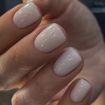 24 Pcs Short Square Solid Color Press-on Nails - White Glossy Elliptical Shape