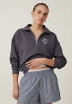 Cotton On Classic Fleece Half Zip Sweatshirt - Bh faded Slate