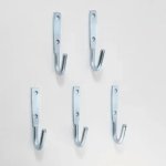 5PK Single Hooks 9MM X 40MM W X 125MM H