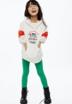 3-PACK Heavy Jersey Leggings - Green pink beige