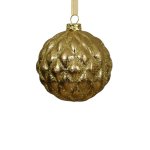 Bauble Gold With Glitter 8CM
