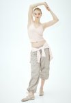 Scallop-edged Rib-knit Vest Top - Pink