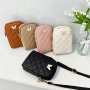 Chic Quilted Embroidered Butterfly Versatile Crossbody Bag Casual Fashion Style Sling Bag For Daily Commute