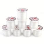 One Pack 0.2-0.8MM Non-elastic Transparent Ultra-fine Crystal Thread Hand-piercing Beaded Winding Ring Weaving Fish Silk Rope Wh