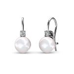 DESTINY Peyton Swarovski Pearl Earrings With Swarovski Crystals