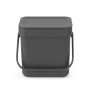 Brabantia Sort & Go Waste Bin 3 Litre - Jade Green Fir Green Light Grey Grey - Fir Green