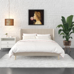Molly Bed Velvet Ivory Standard Length