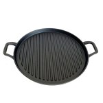 Lifespace Round Cast Iron Griddle Grill Pan - 31CM