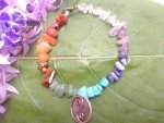 Chakra Chip Stone Bracelet With Yin Yang