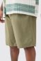 - Men's Plus Size Fixed Waist Relaxed Fit Shorts - Khaki