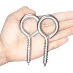 4 Inch Heavy Duty Screw Eye Hooks - 2 Pcs Self-tapping Eye Bolts For Wood M8 Large Eye Screws With 500LBS Load Capacity