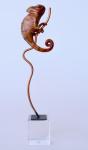 Red Brownish Chameleon On Perspex Base – 43X10X7CM