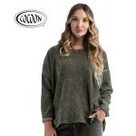 Chenille Top - Olive L xl