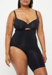 Solution Shaper Shorts Right Leg Cut Off - Black