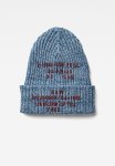 G-star Raw Text Print Beanie - Retro Blue