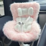 Doll Car Seat With Soft Furry Cushion For 10-17CM Dolls Clips Onto Car Air Vent Cute Doll Chair For Desktop Display Fashionable