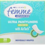 Clicks Femme Advanced Ultra Liners Unscented 20 Liners