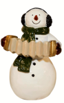 Snowman Playing The Accordion 4X8CM