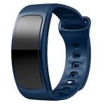 Silicone Watch Band For Samsung Gear FIT2 SM-R360 Wrist Strap SIZE:150-213MM Midnight Blue