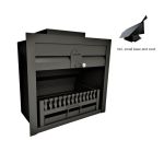 Avalon 600 Built-in Black Fireplace 600MM Includes Small Base And Cowl