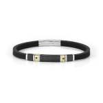 City Bracelet Black Stone And Decorated Plate
