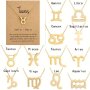 Golden-plated 12 Zodiac Symbol Pendant Necklace Cross-border Explosive Constellation Paper Card Necklace